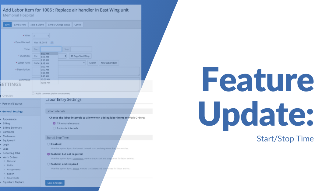 Feature Update: New Field Service Time Tracking Options Now Available