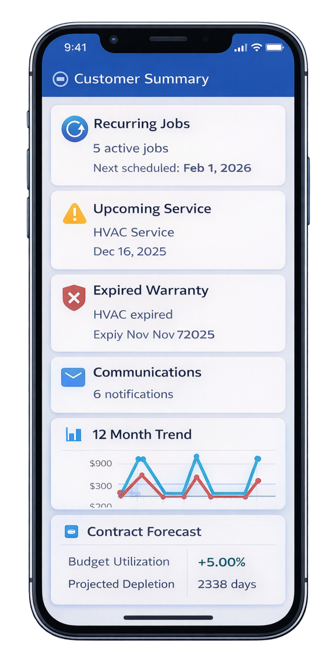 field service invoicing software mockup 2